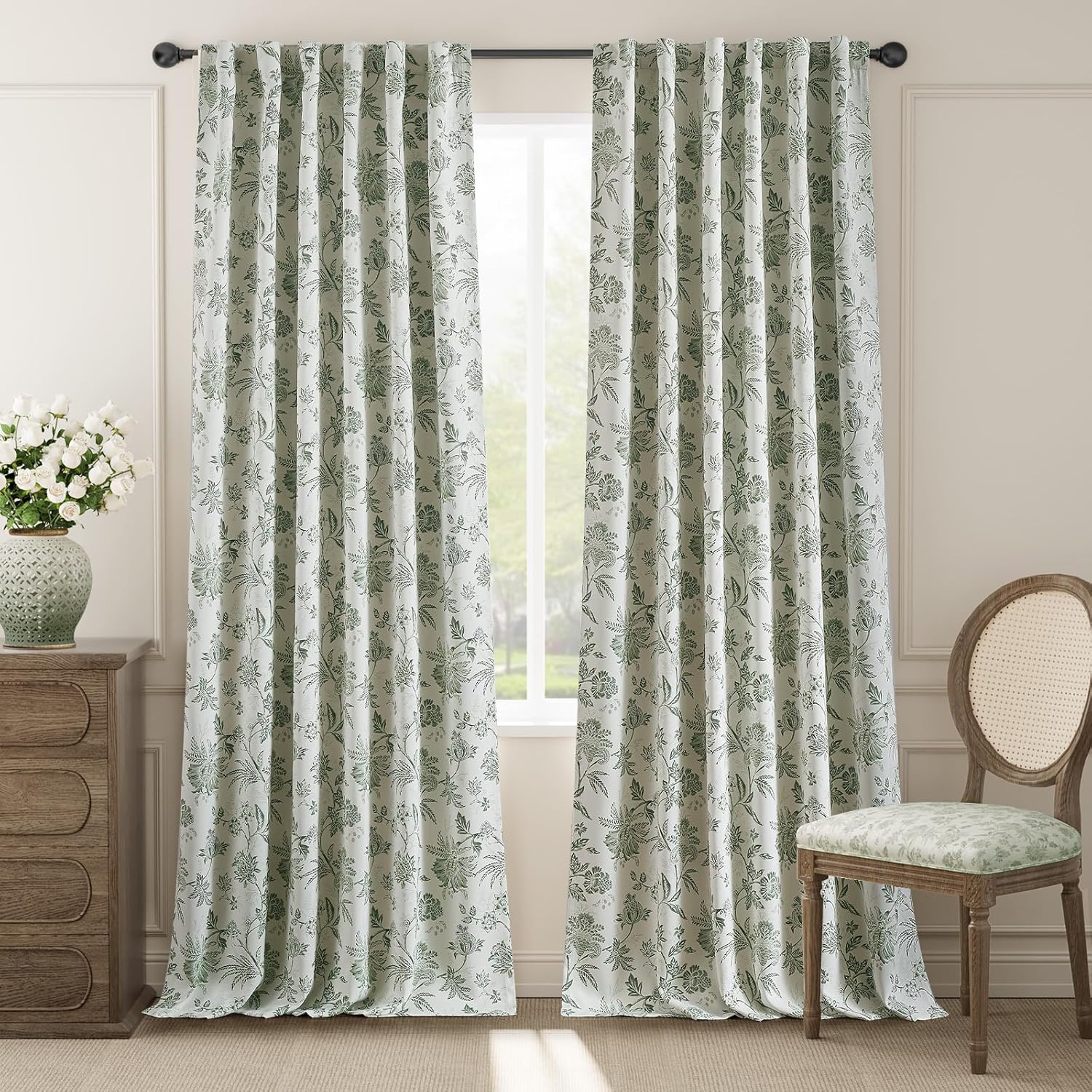 Blackout Curtains - Floral Blackout Curtains for Bedroom 108