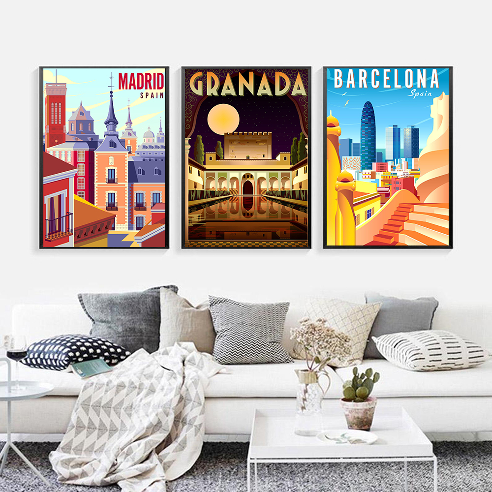 Home Decor Location - Nordic World Famous Travel Location Art