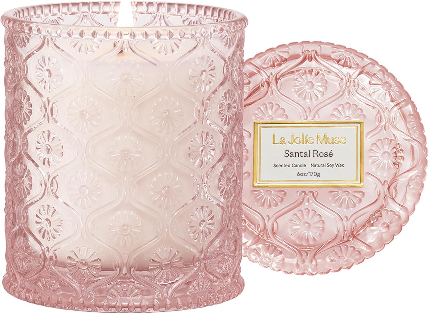 Home Decor Free Images - Santal Rose Scented Candle with Saffron,