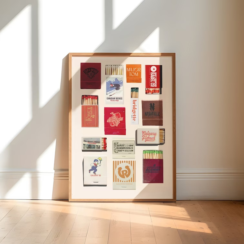 Home Decor Disney - Modern Trendy Retro Vintage Matchbook Wall