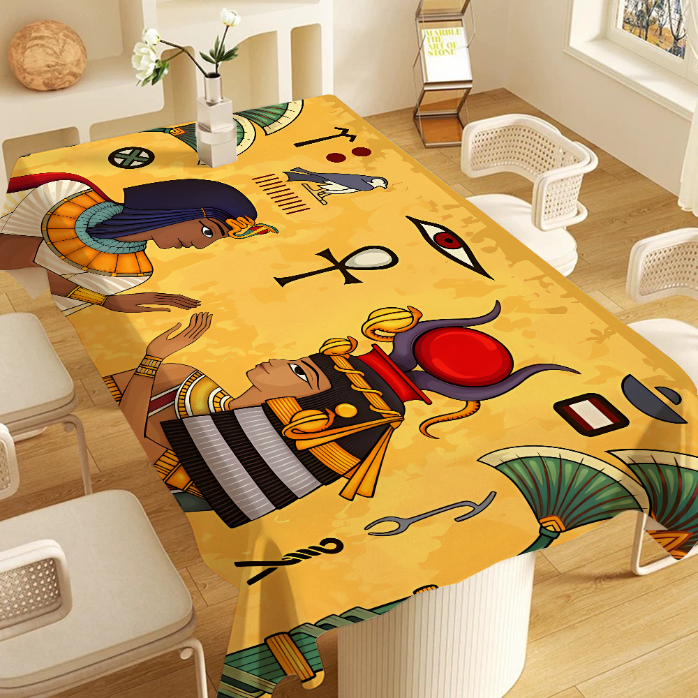 Home Decor Egypt - Ancient Egypt Egyptian Washable TableCloth For