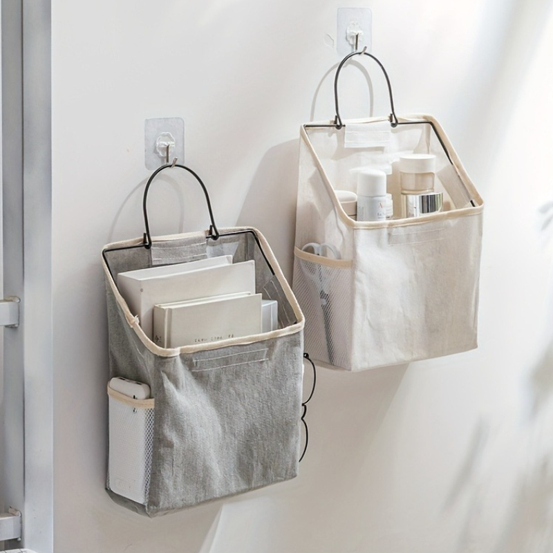 Woven Wall Basket - Wall-Hanging Storage Bags Desktop Organizer Basket