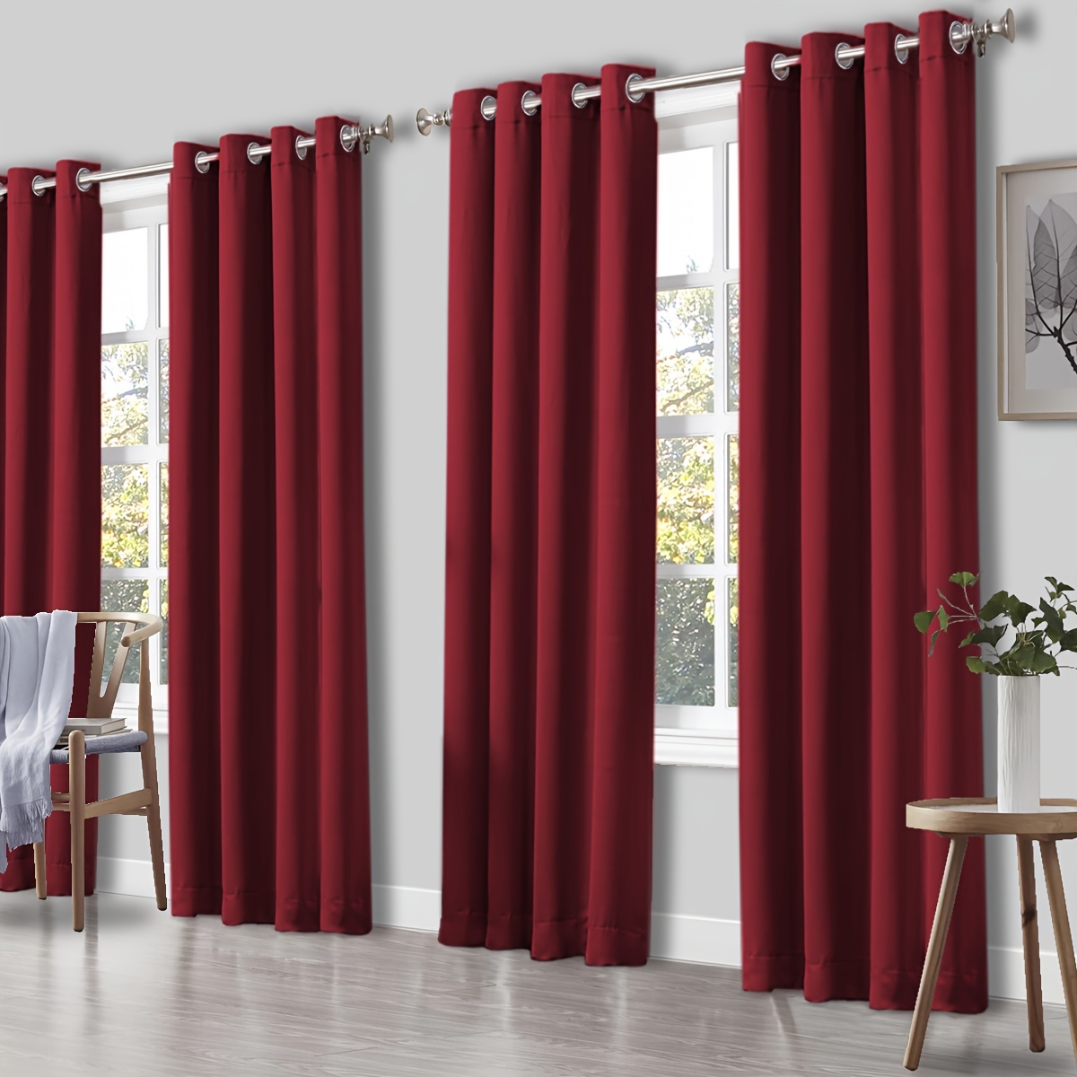 Blackout Curtains - 4 Panels Thermal Insulated Blackout Curtains