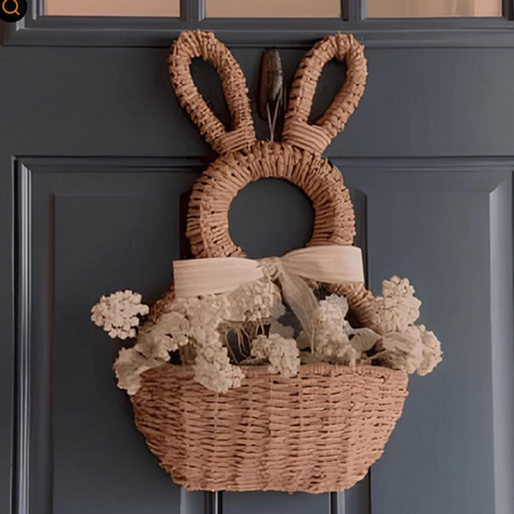 Hand Woven Willow Easter Rabbi - Woven Wall Basket recension och pris