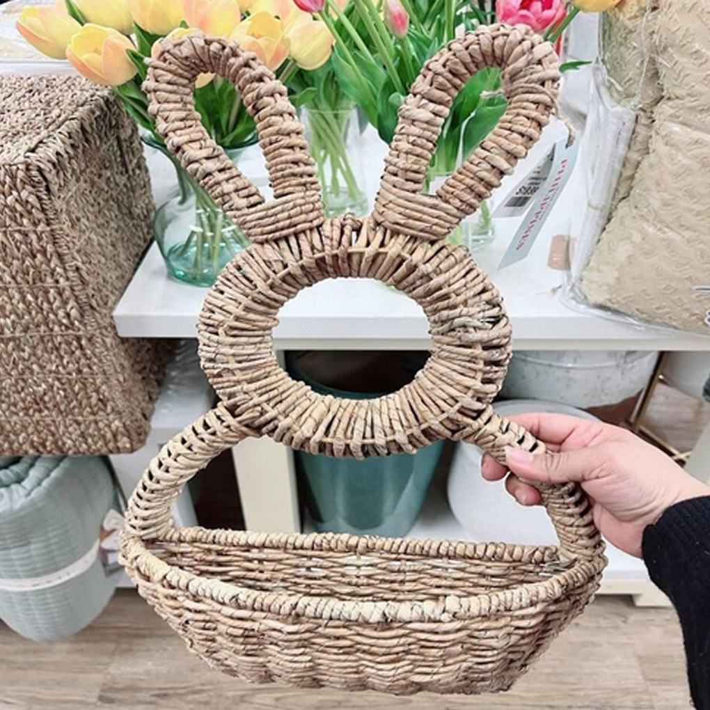 Hand Woven Willow Easter Rabbi - Woven Wall Basket recension och pris