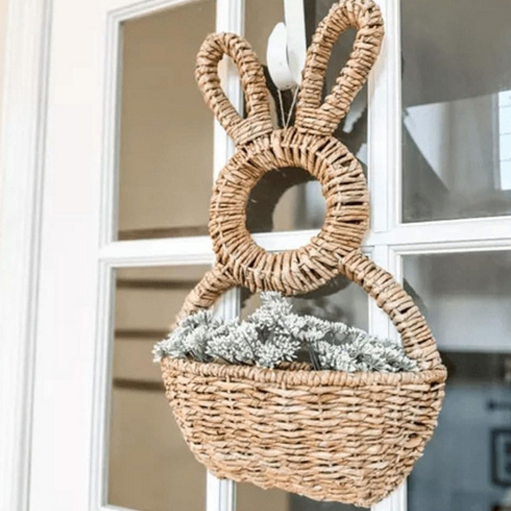 Hand Woven Willow Easter Rabbi - Woven Wall Basket recension och pris