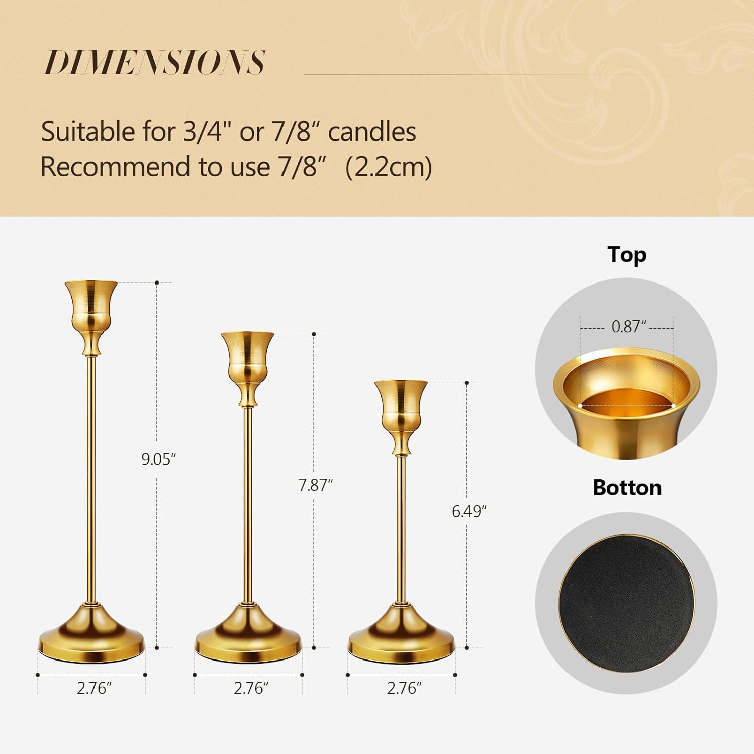 Metal Taper Candle Holders Set - Home Decor Free Images recension och pris