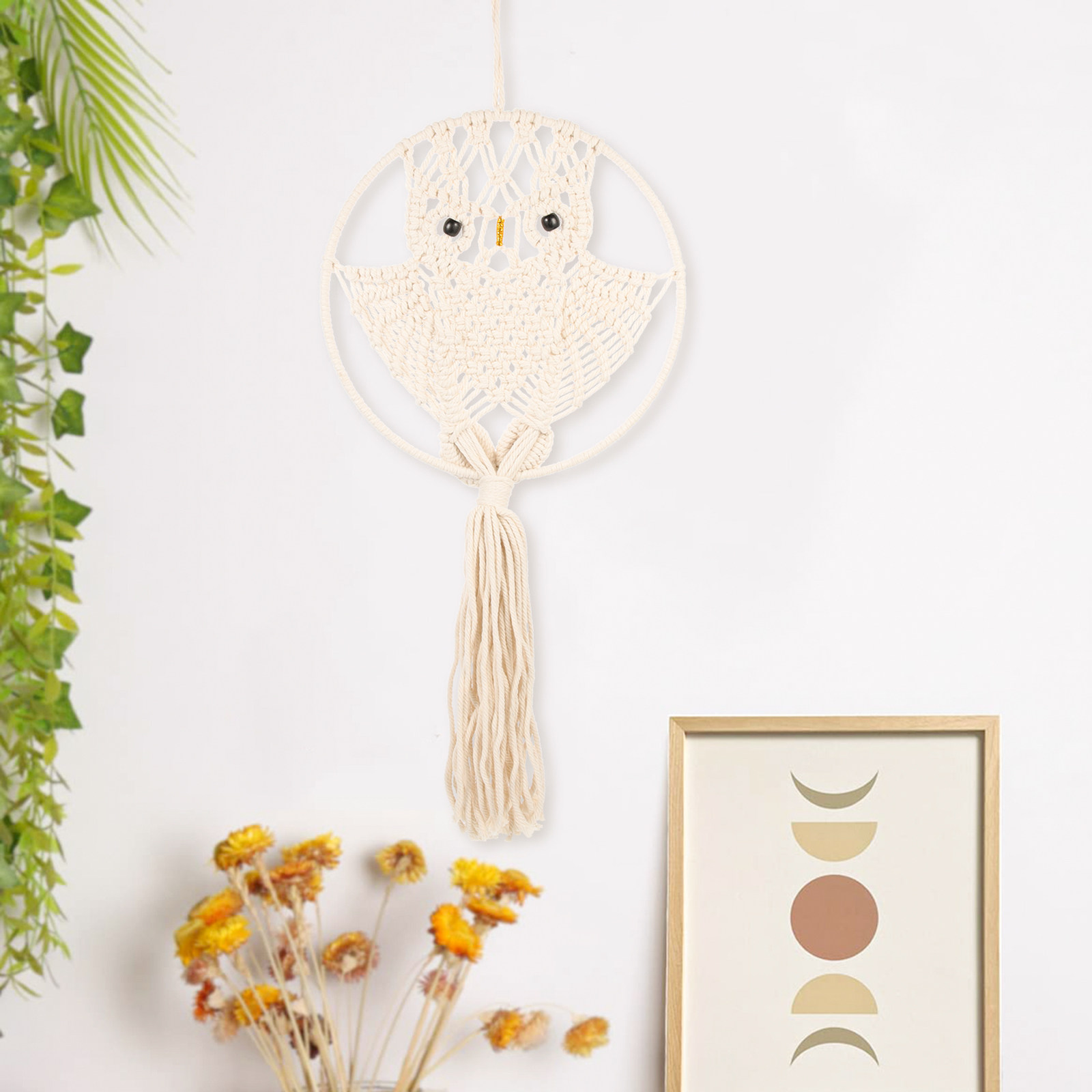 Owl Macrame H Woven Woven Tass - Macrame Wall Hanging recension och pris
