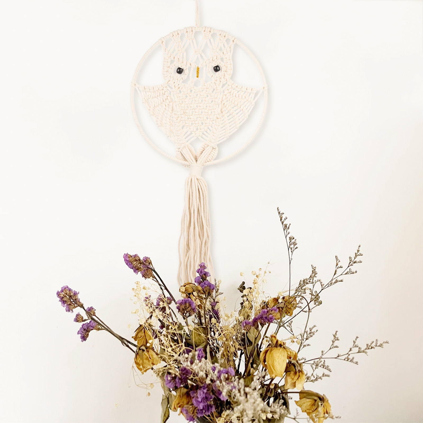 Owl Macrame H Woven Woven Tass - Macrame Wall Hanging recension och pris