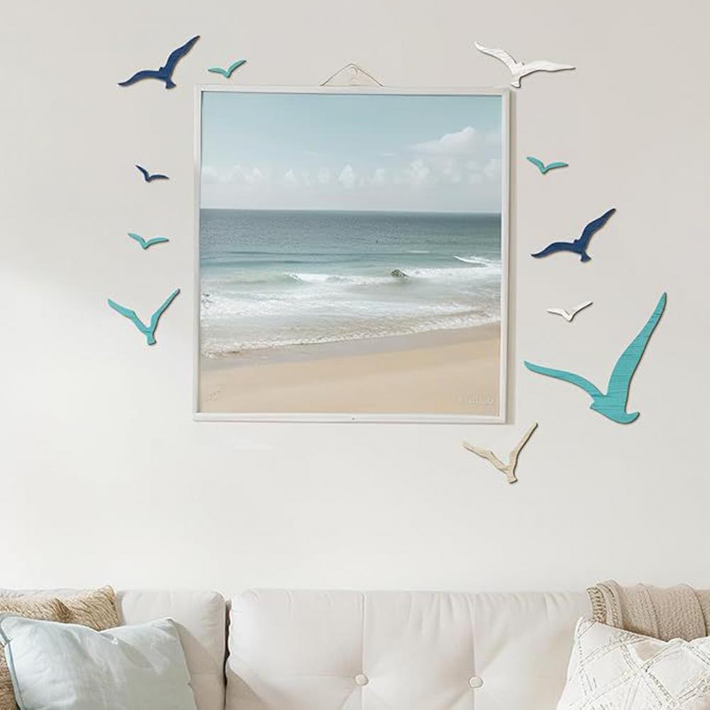 11 Pcs Seagull Wall Art Handma - Home Decor Nautical recension och pris