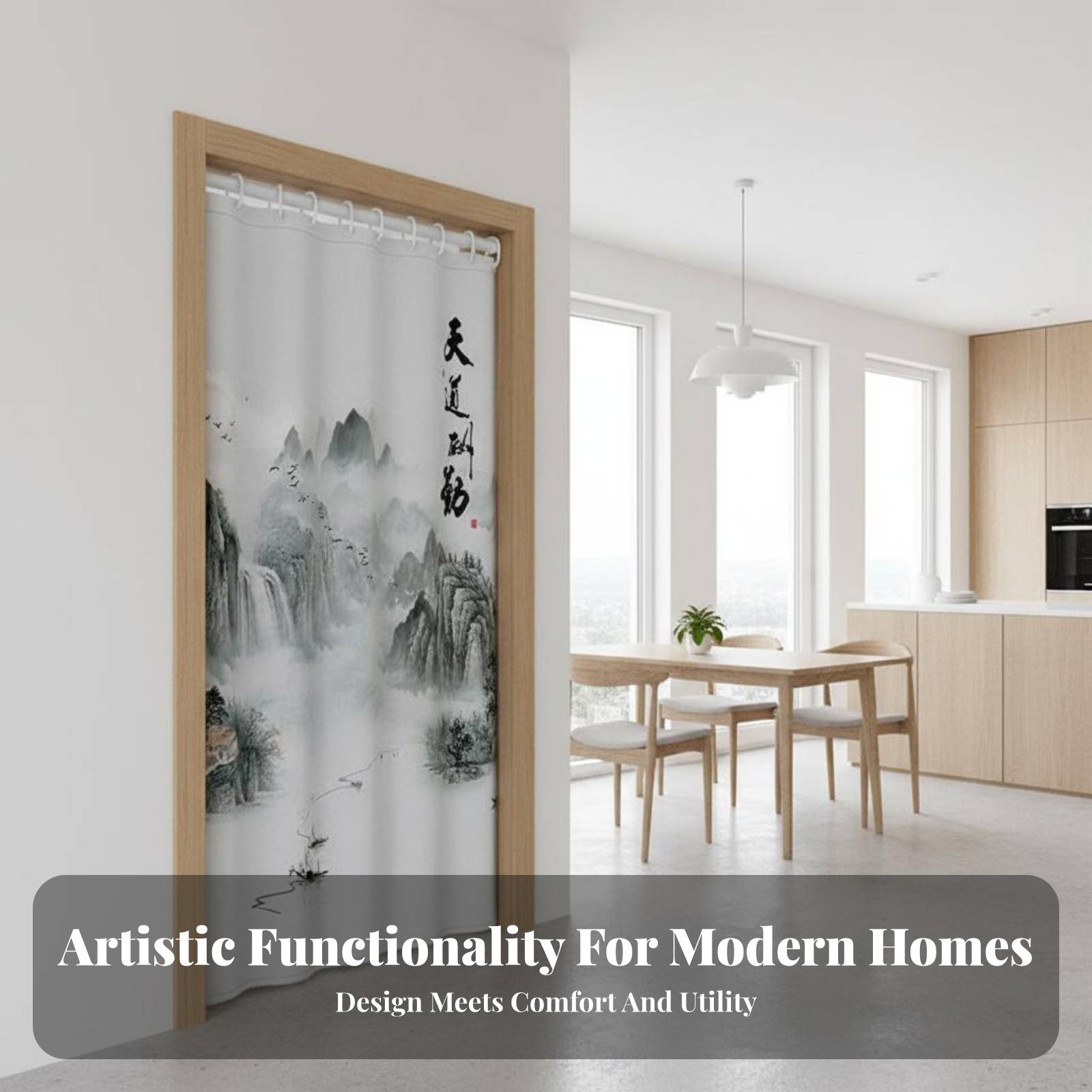 Chinese Landscape Noren No-Dri - Room Divider Screen recension och pris