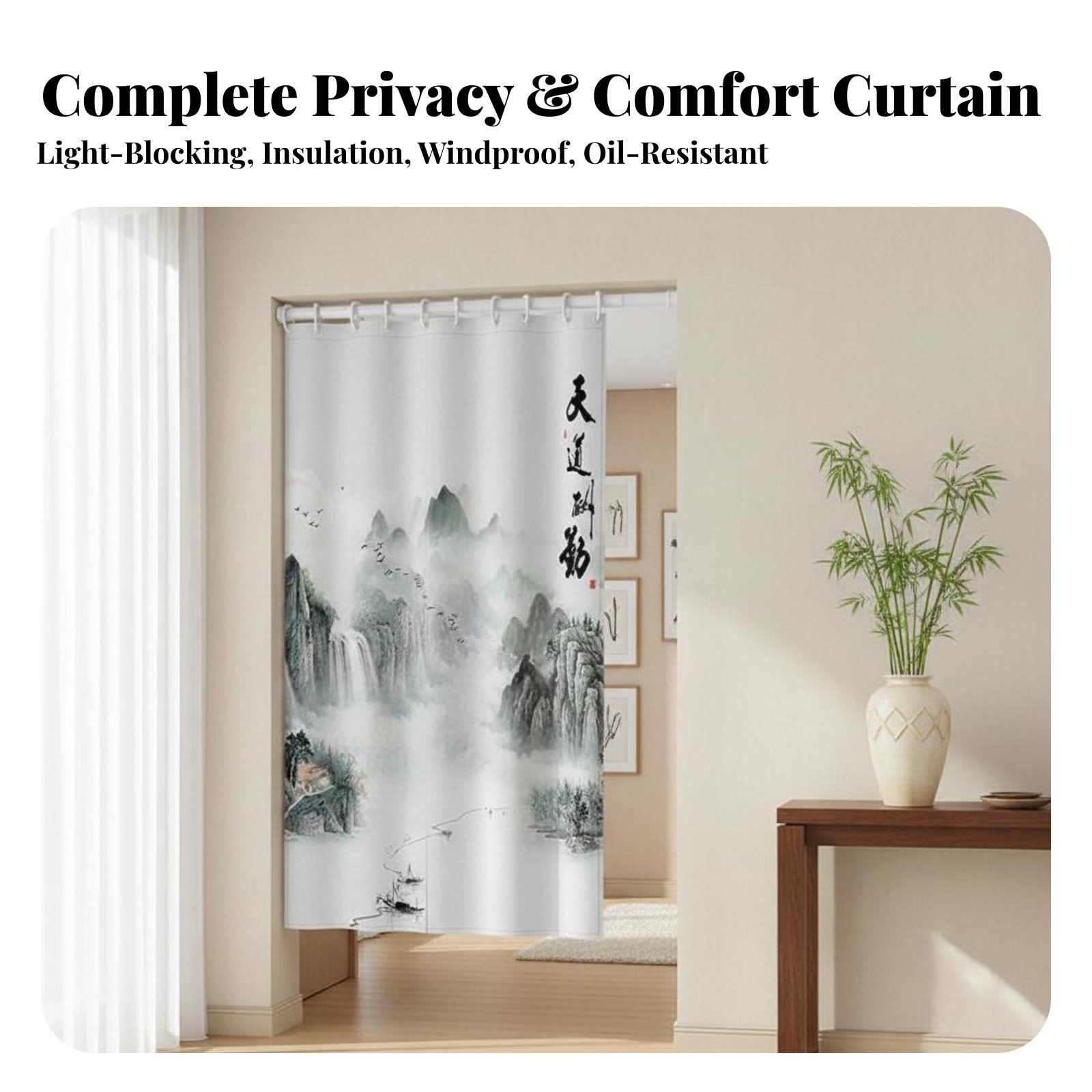 Chinese Landscape Noren No-Dri - Room Divider Screen recension och pris