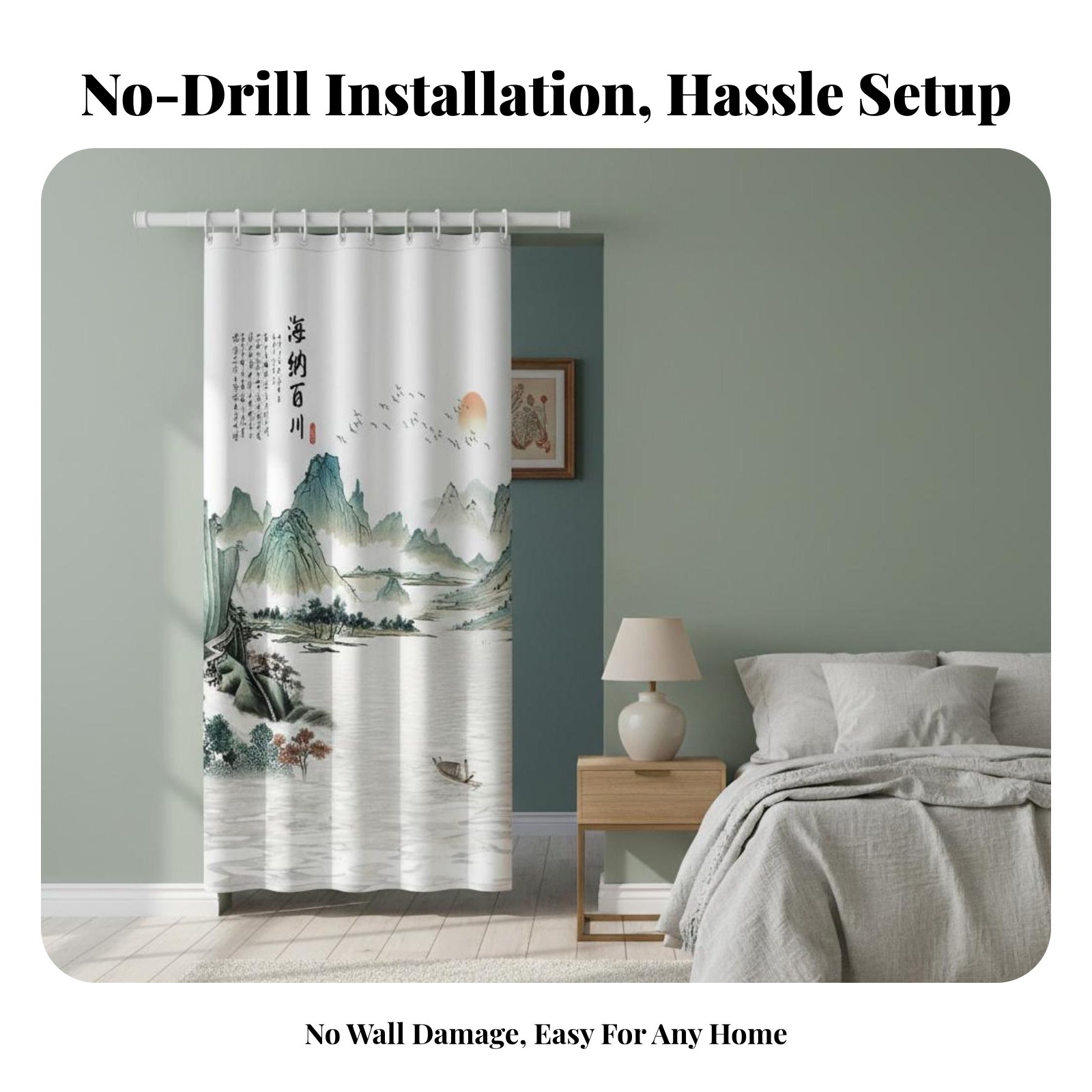 Chinese Landscape Noren No-Dri - Room Divider Screen recension och pris