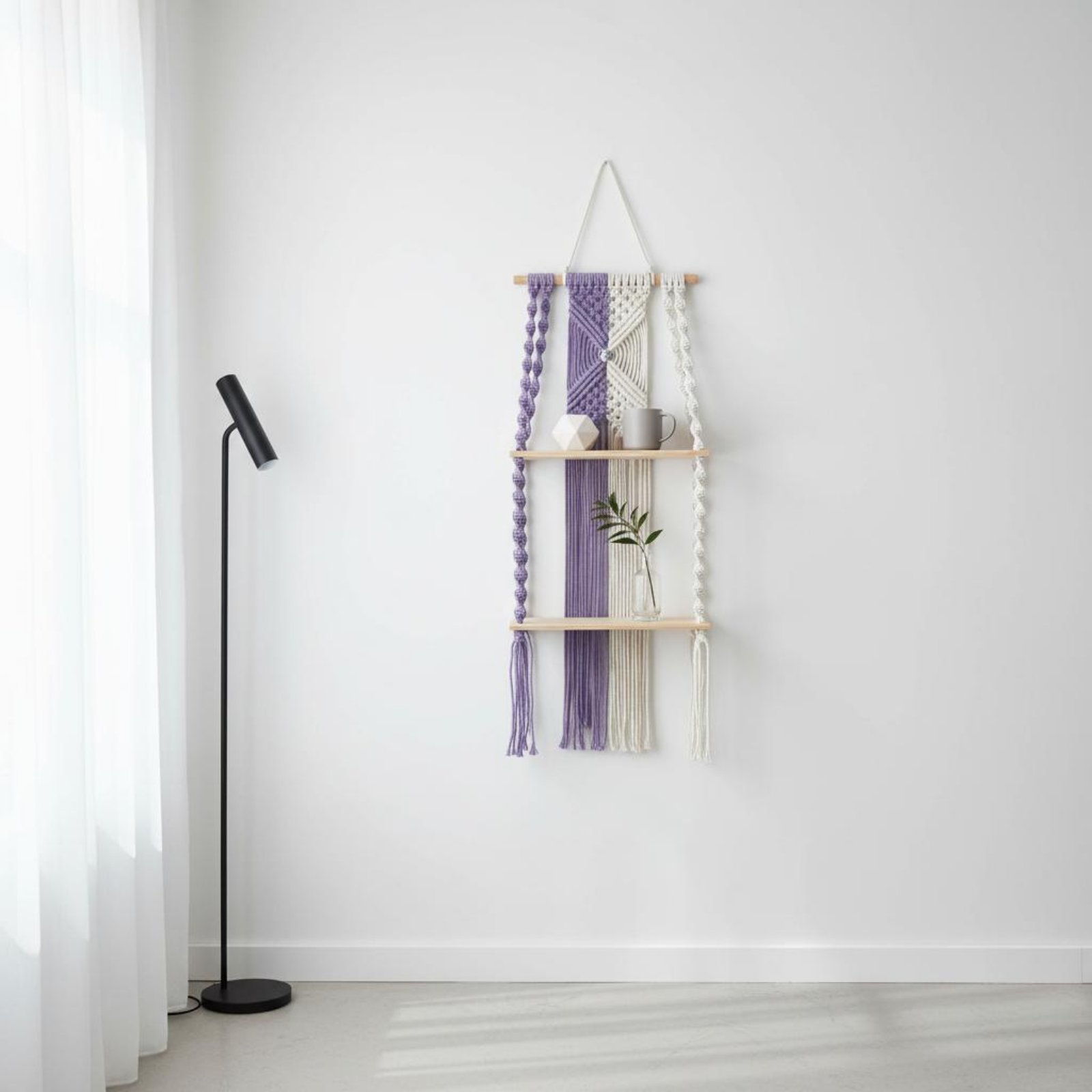 Boho Wall Hanging Shelf Easy t - Macrame Wall Hanging recension och pris