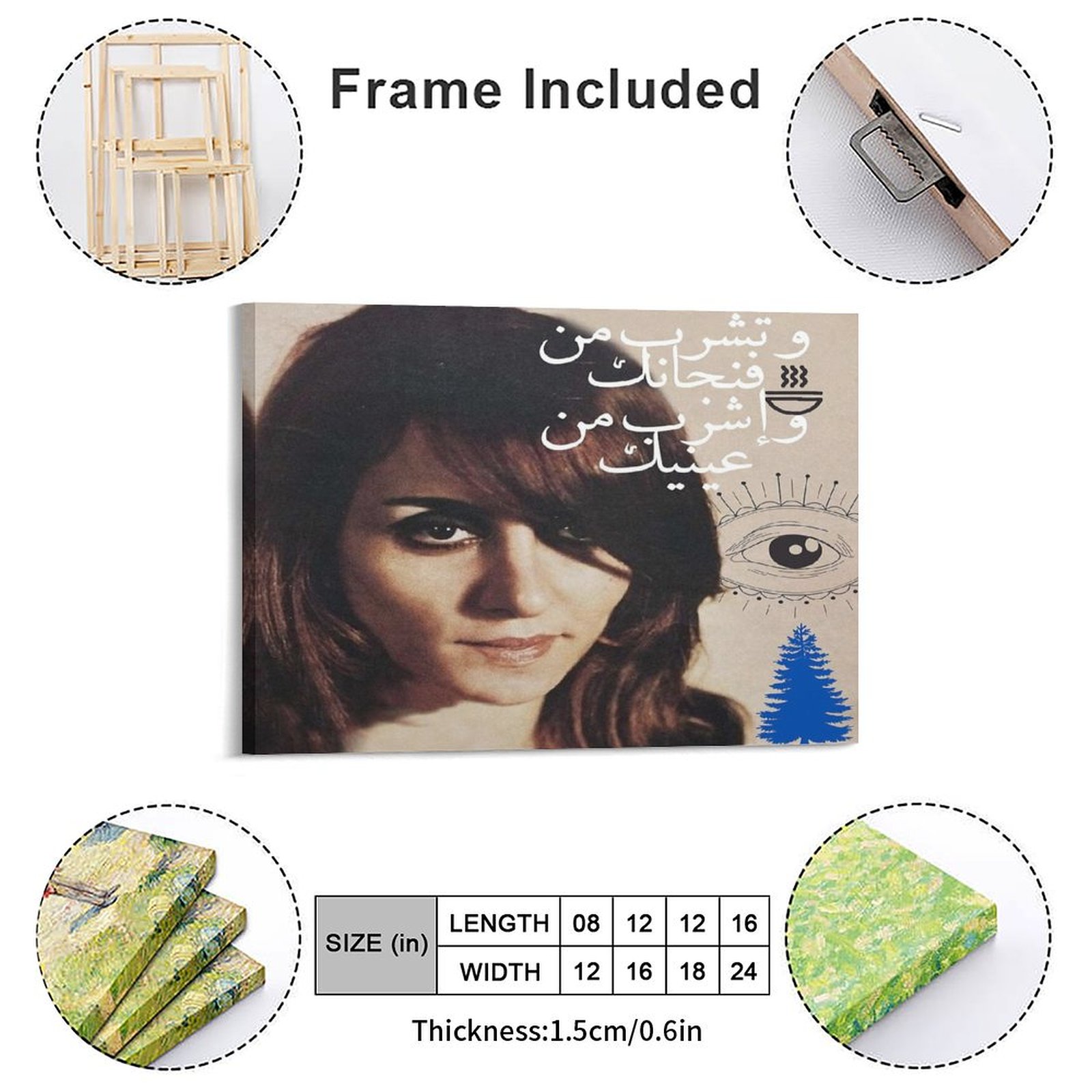 Fayrouz Canvas Paintings Plaqu - Home Decor Mirror recension och pris