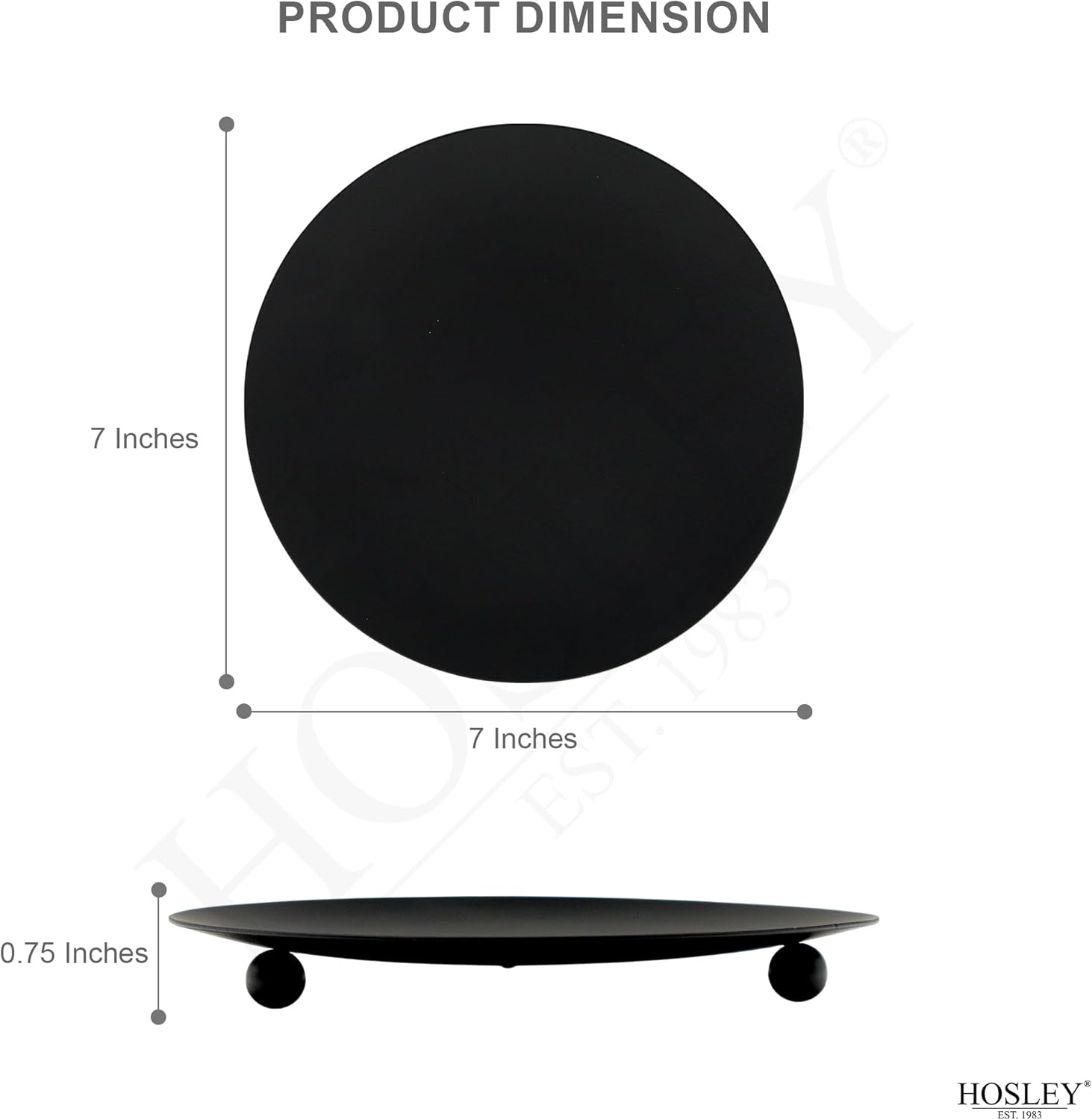 7-Inch Black Iron Pillar Candl - Home Decor Free Images recension och pris