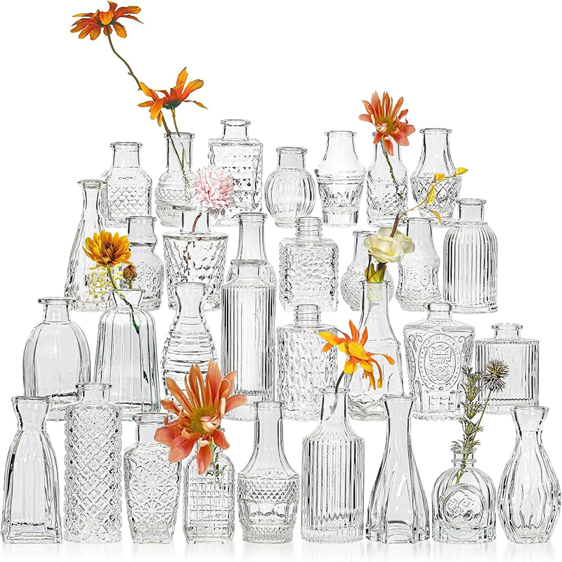 Nordic Embossed Transparent Gl - Glass Vase Nordic recension och pris