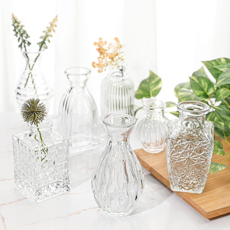 Nordic Embossed Transparent Gl - Glass Vase Nordic recension och pris