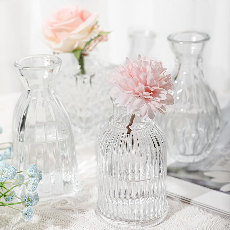 Nordic Embossed Transparent Gl - Glass Vase Nordic recension och pris