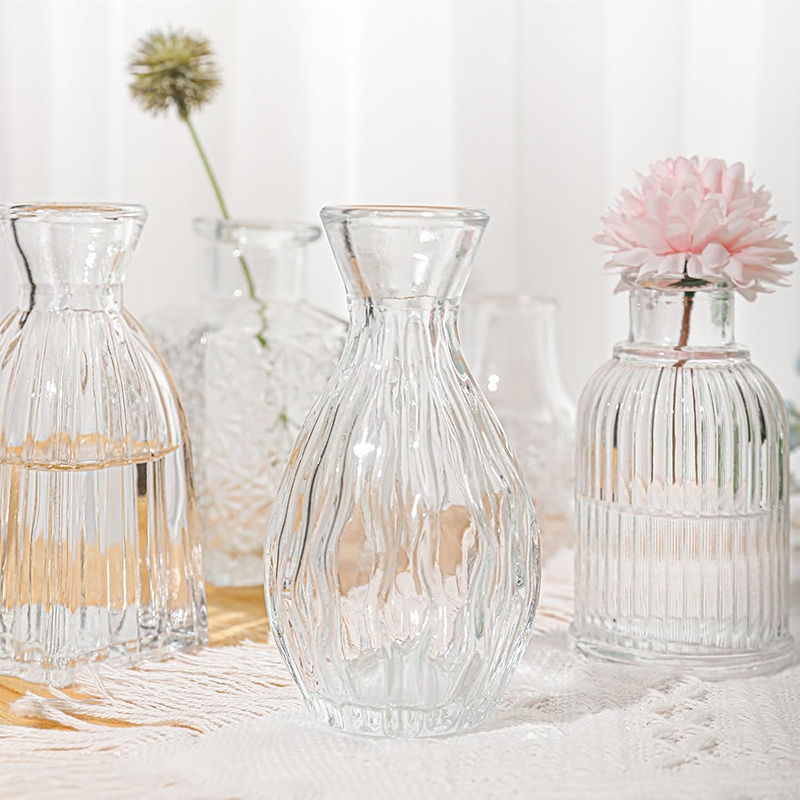 Nordic Embossed Transparent Gl - Glass Vase Nordic recension och pris