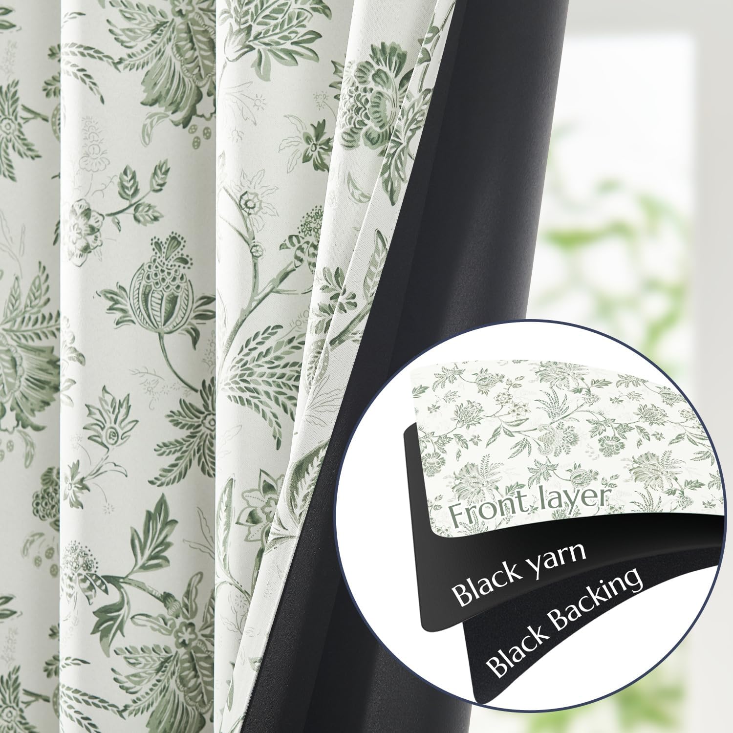 Floral Blackout Curtains for B - Blackout Curtains recension och pris
