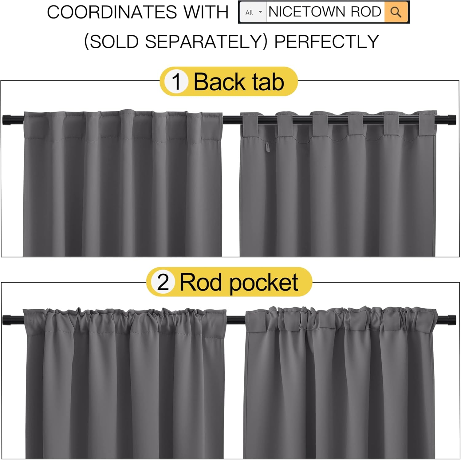 Thermal Insulated Blackout Cur - Blackout Curtains recension och pris