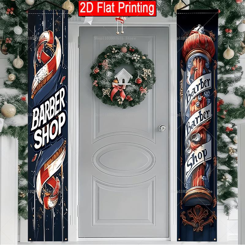 2D Barber Shop Logo Door Banne - Home Decor Nearby recension och pris