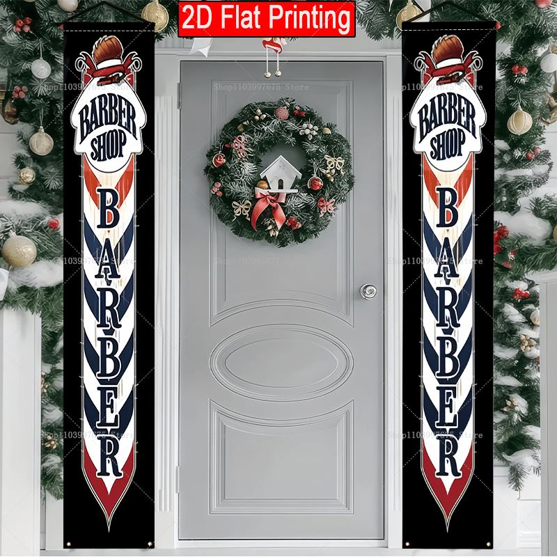 2D Barber Shop Logo Door Banne - Home Decor Nearby recension och pris