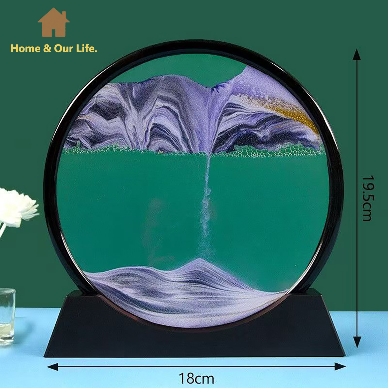 3D Dynamic Flowing Sand Art: U - Home Decor Mirror recension och pris