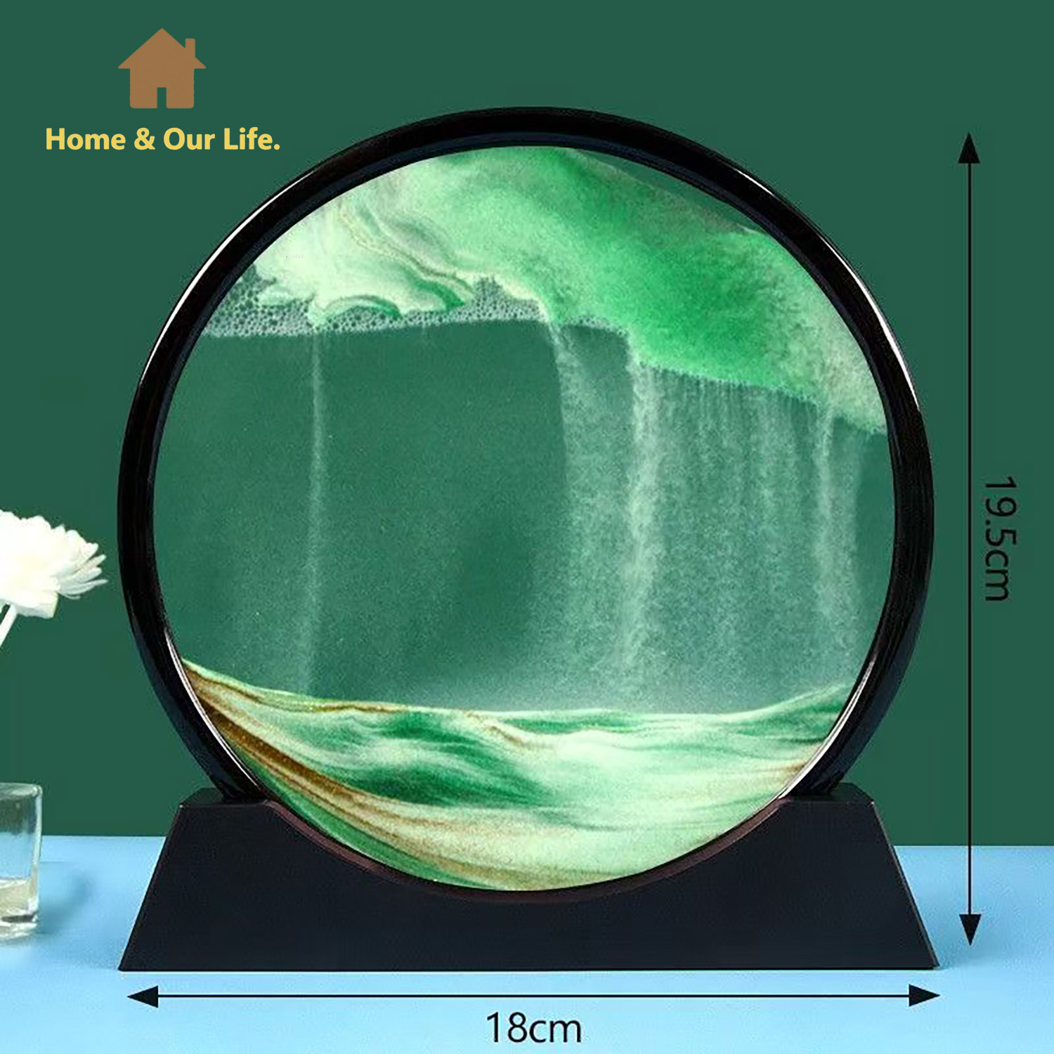 3D Dynamic Flowing Sand Art: U - Home Decor Mirror recension och pris