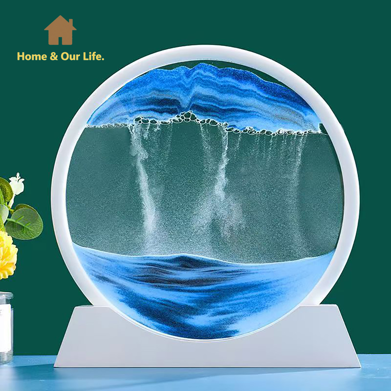 3D Dynamic Flowing Sand Art: U - Home Decor Mirror recension och pris