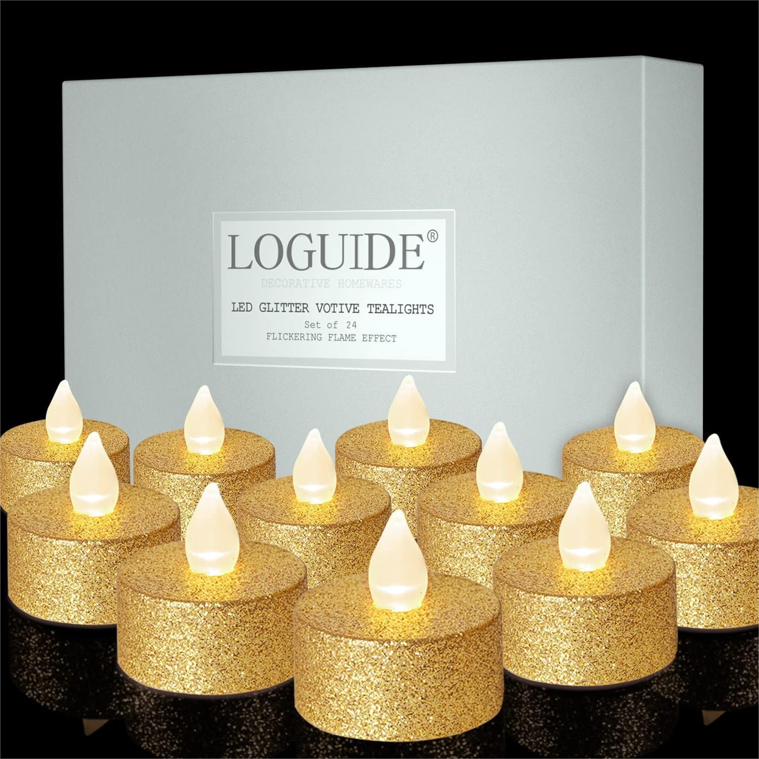 Gold LED Tea Lights, 24 Pack F - Home Decor Free Images recension och pris