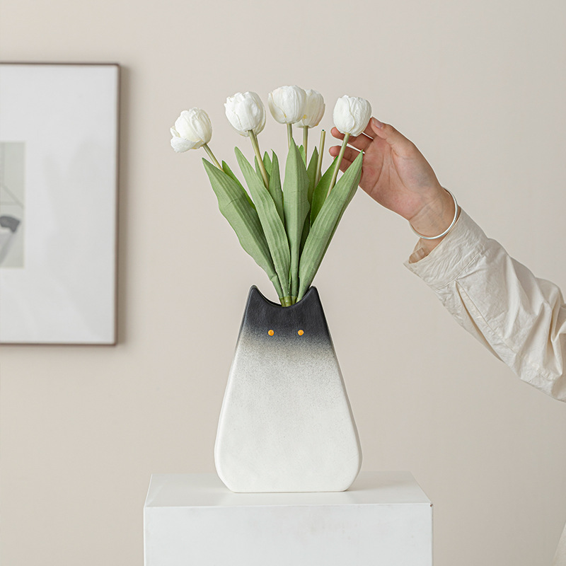 Cute cat-like ceramic vase, No - Glass Vase Nordic recension och pris