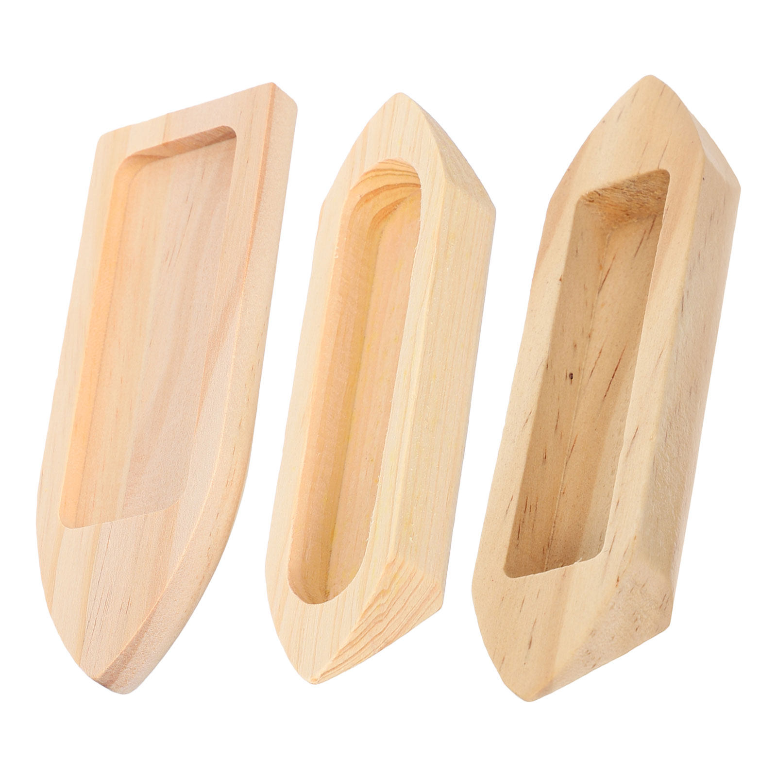 3Pcs Unfinished Wooden Canoe C - Home Decor Nautical recension och pris