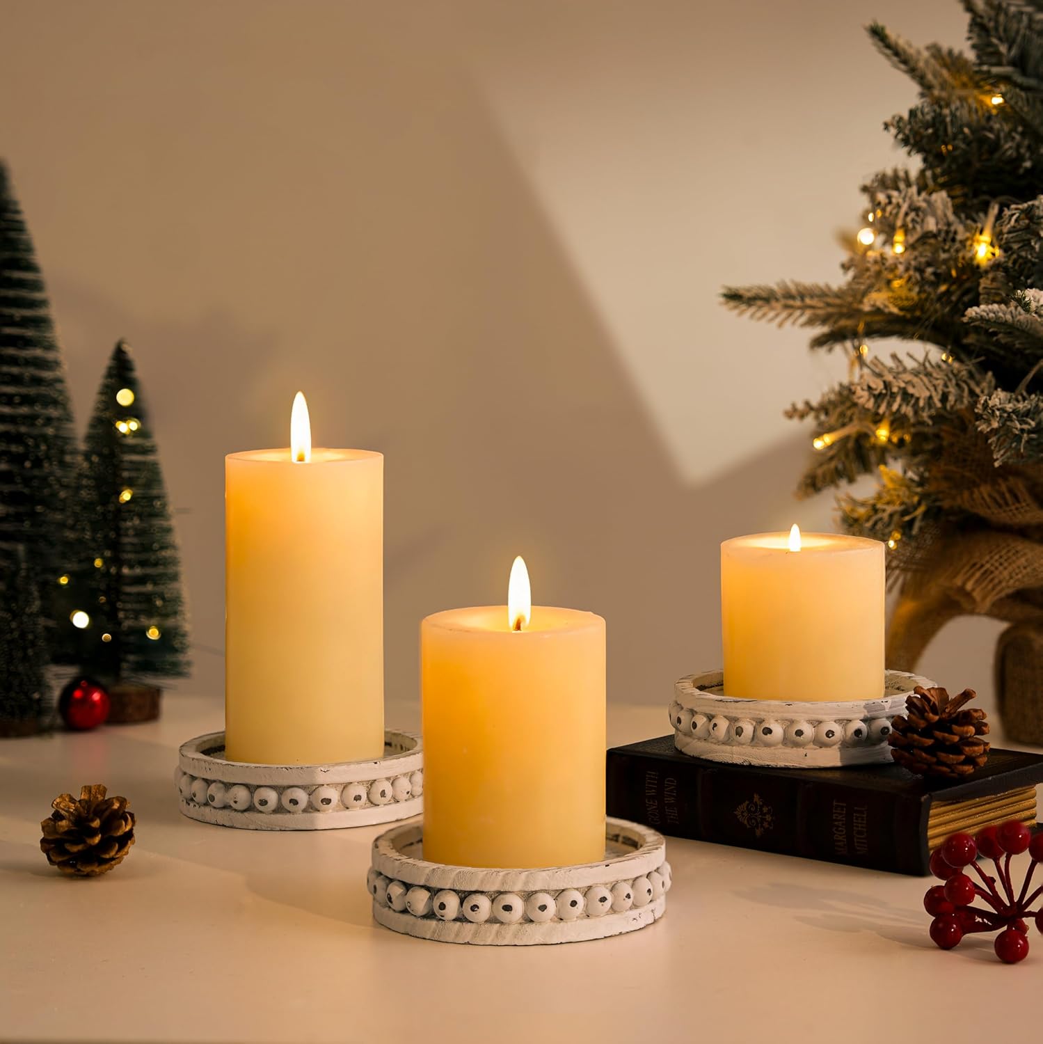 Wooden Candle Holder for Pilla - Home Decor Free Images recension och pris