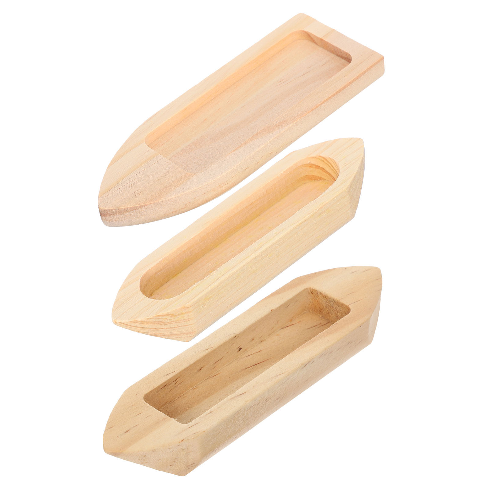 3Pcs Mini Wooden Canoe Unfinis - Home Decor Nautical recension och pris