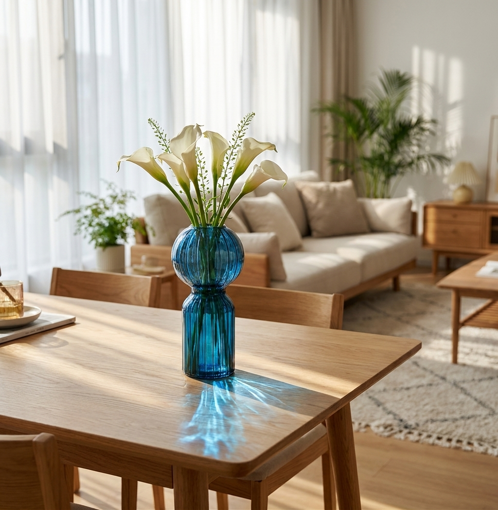 Nordic Striped Color Bubble Gl - Glass Vase Nordic recension och pris