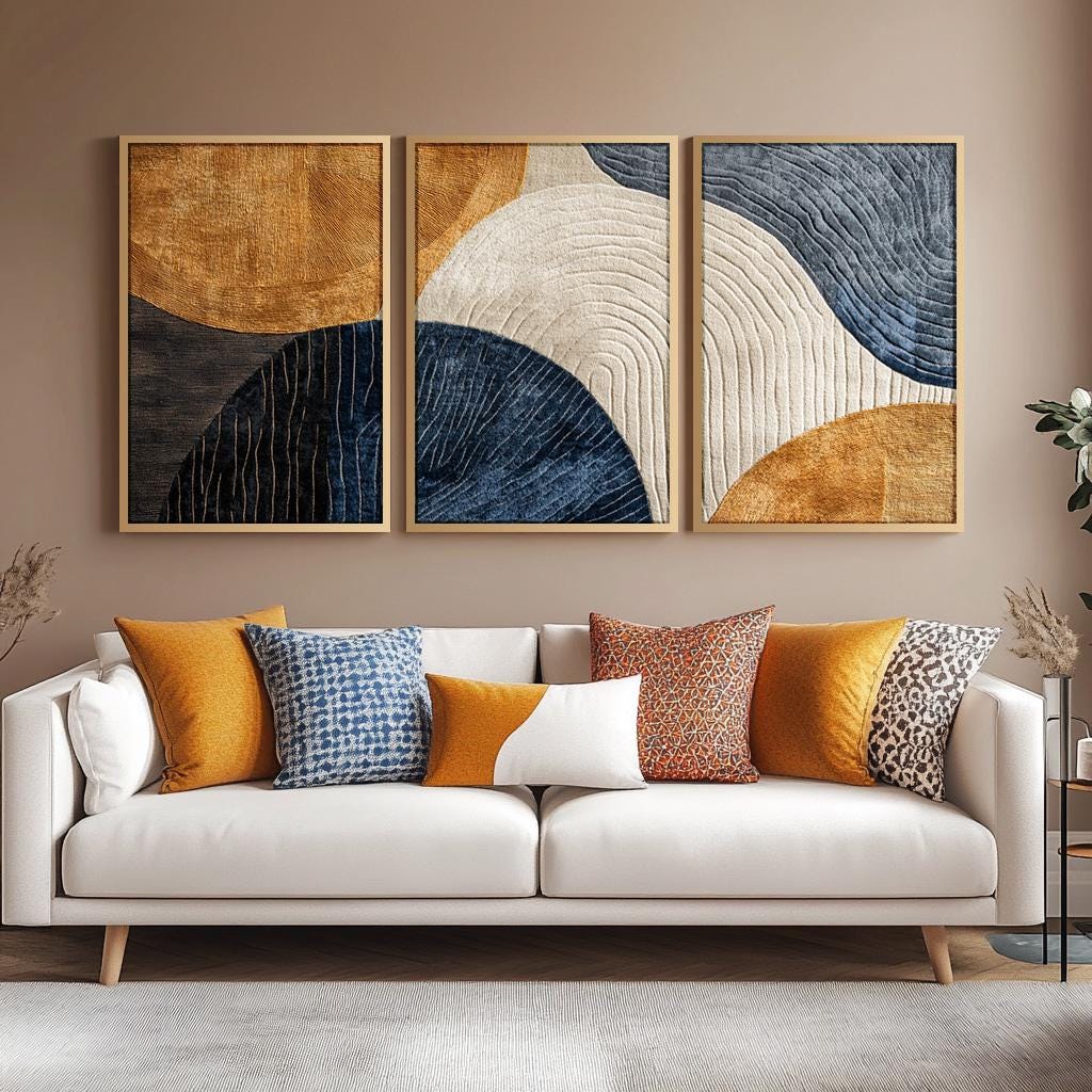 3pcs frameless canvas painting - Home Decor Mirror recension och pris