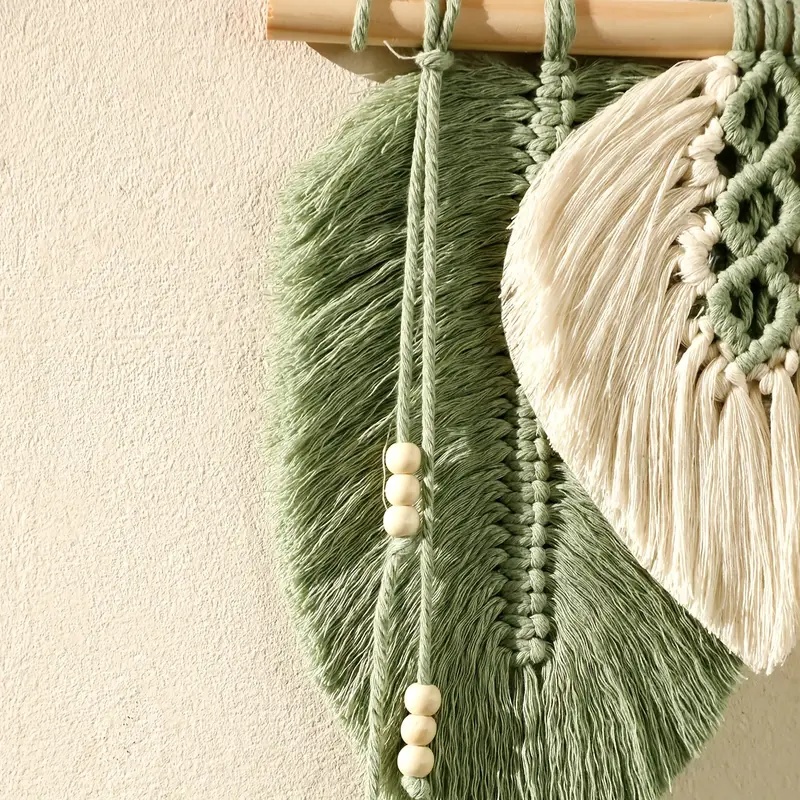 Handmade Macrame Leaf Wall Han - Macrame Wall Hanging recension och pris