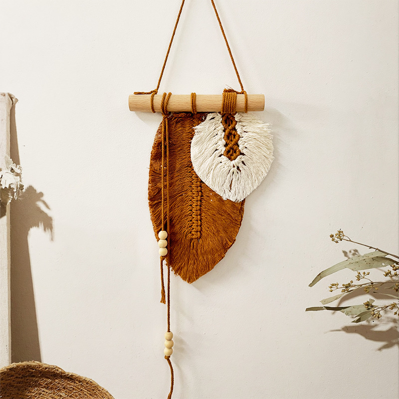 Handmade Macrame Leaf Wall Han - Macrame Wall Hanging recension och pris