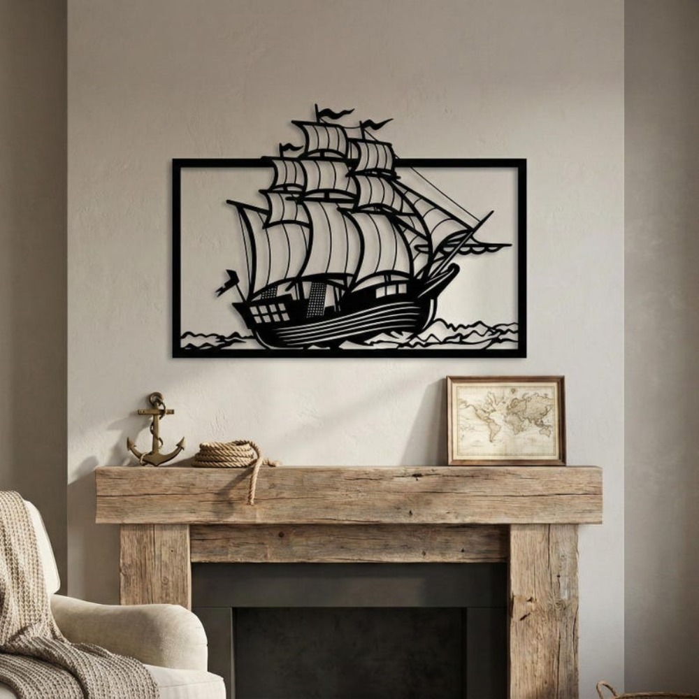 Metal Sailboat Wall Art, Coast - Home Decor Nautical recension och pris