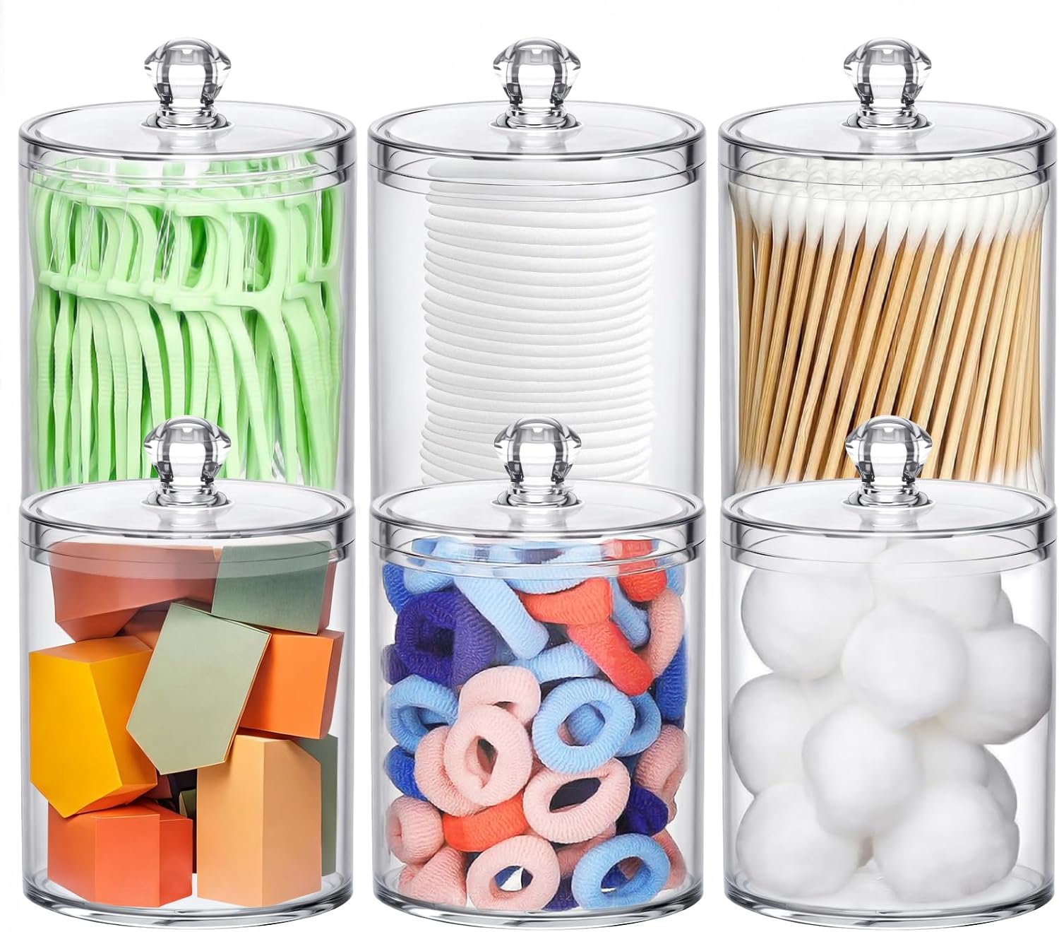 Acrylic Qtip Holder 6 Pack wit - Home Decor Free Images recension och pris