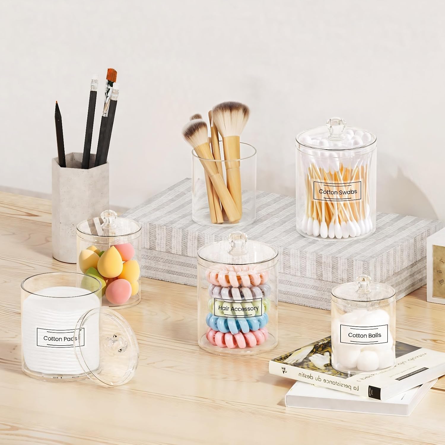 Acrylic Qtip Holder 6 Pack wit - Home Decor Free Images recension och pris