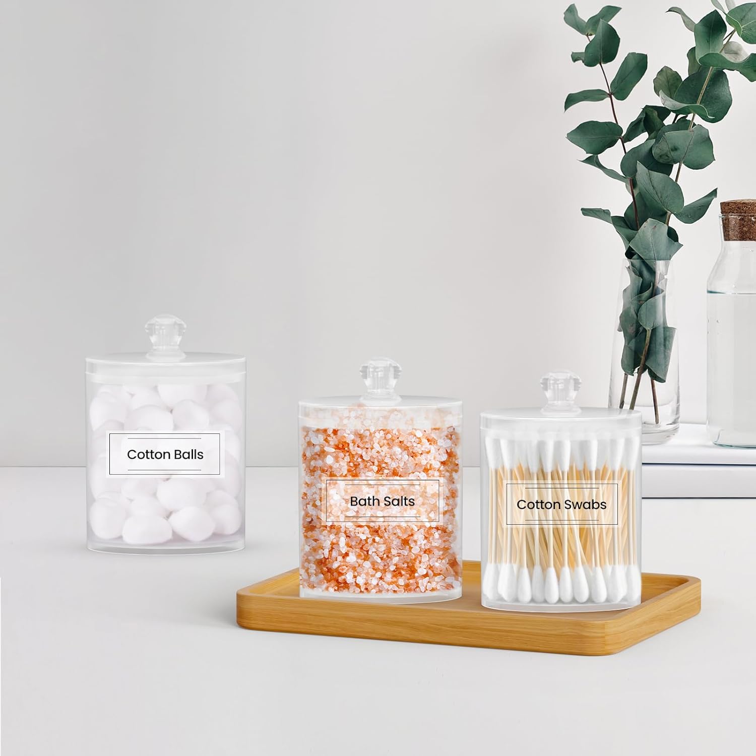 Acrylic Qtip Holder 6 Pack wit - Home Decor Free Images recension och pris