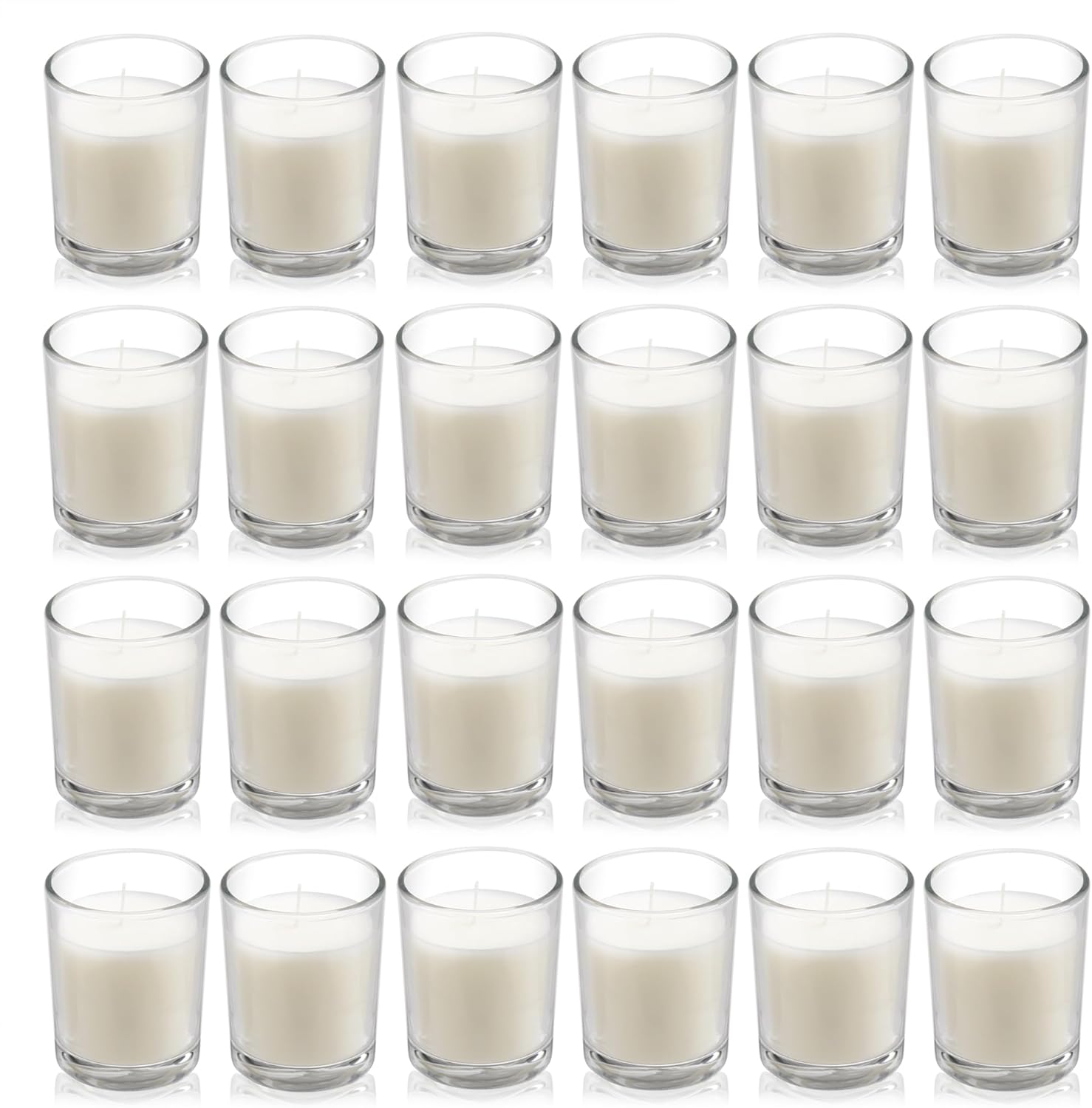 24 Pack Unscented Clear Glass  - Home Decor Free Images recension och pris