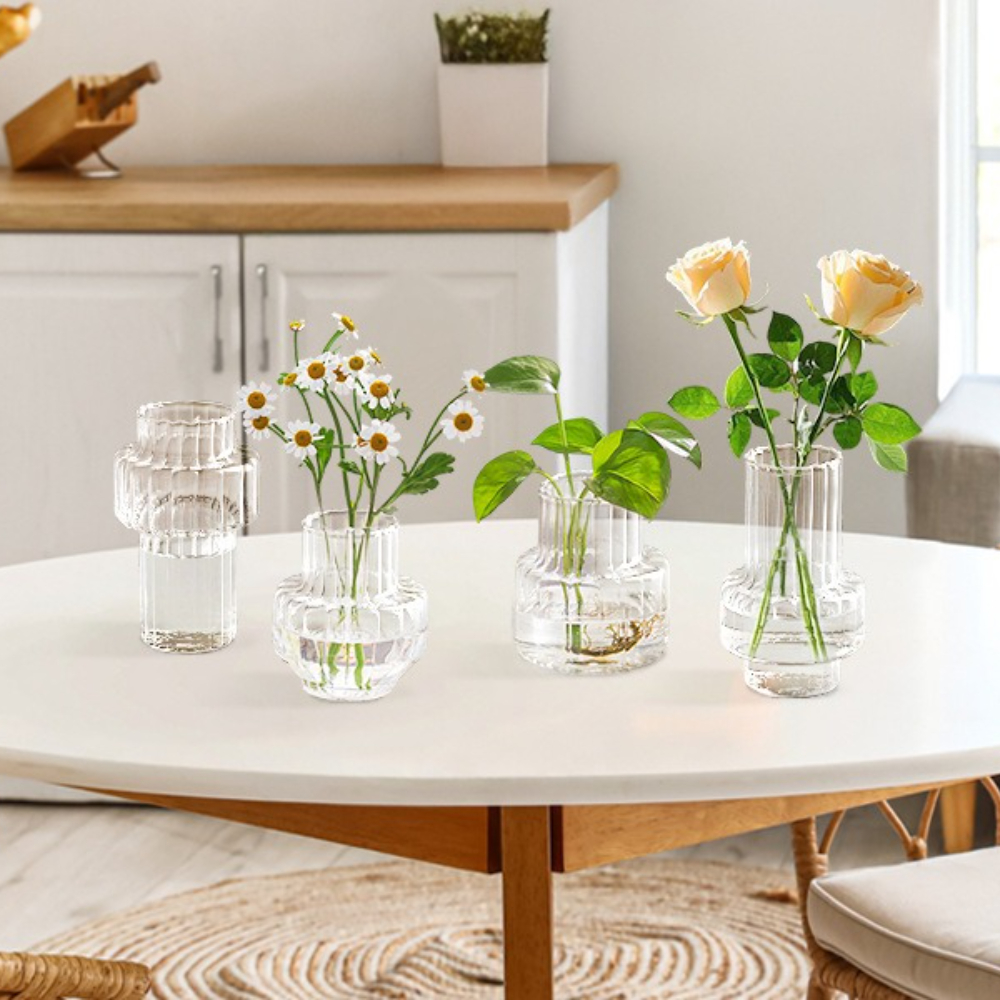 4pcs Creative Transparent Vase - Glass Vase Nordic recension och pris