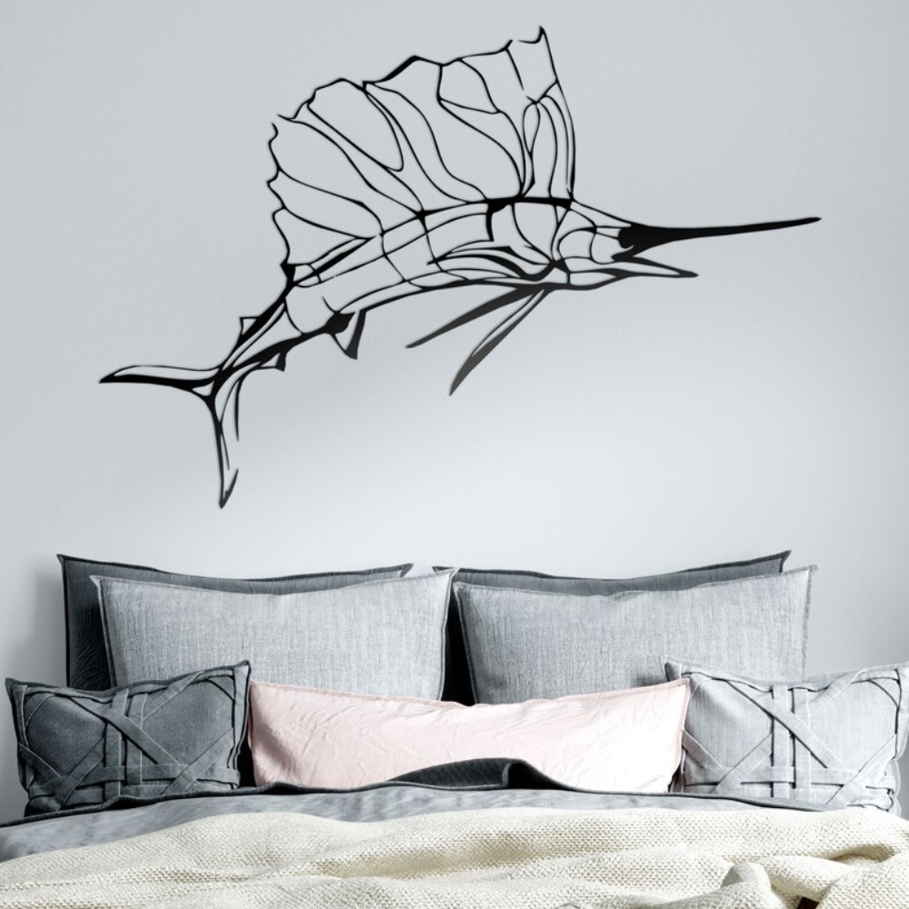 Swordfish Nautical Metal Wall  - Home Decor Nautical recension och pris