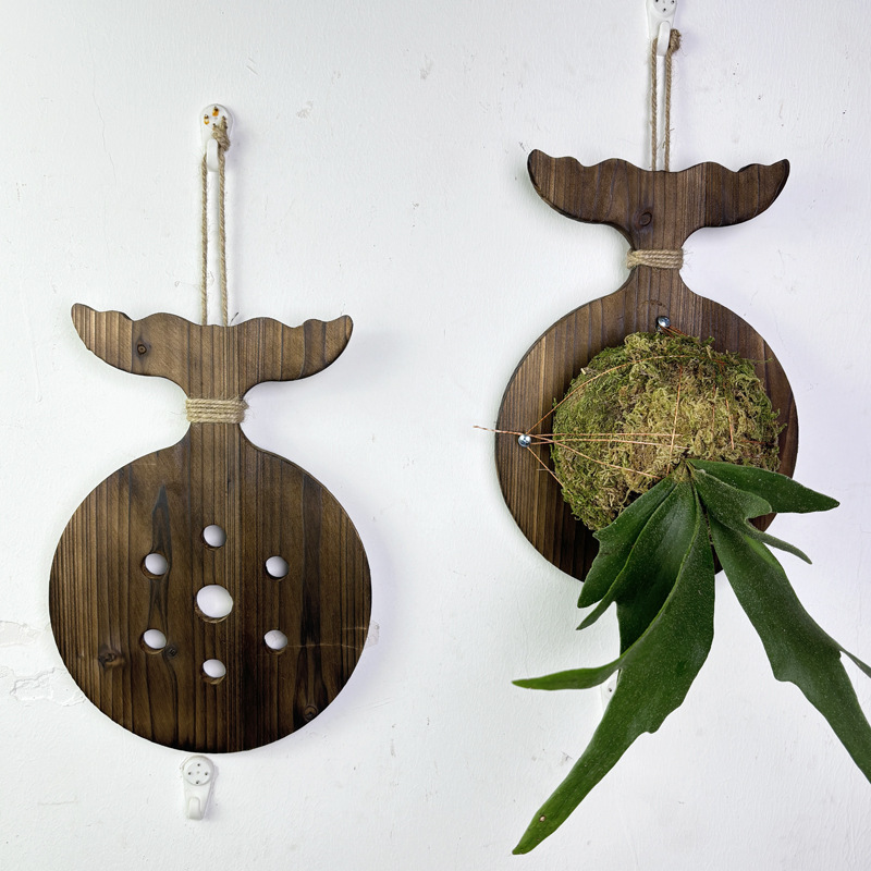 New Wooden Staghorn Fern Wall  - Woven Wall Basket recension och pris