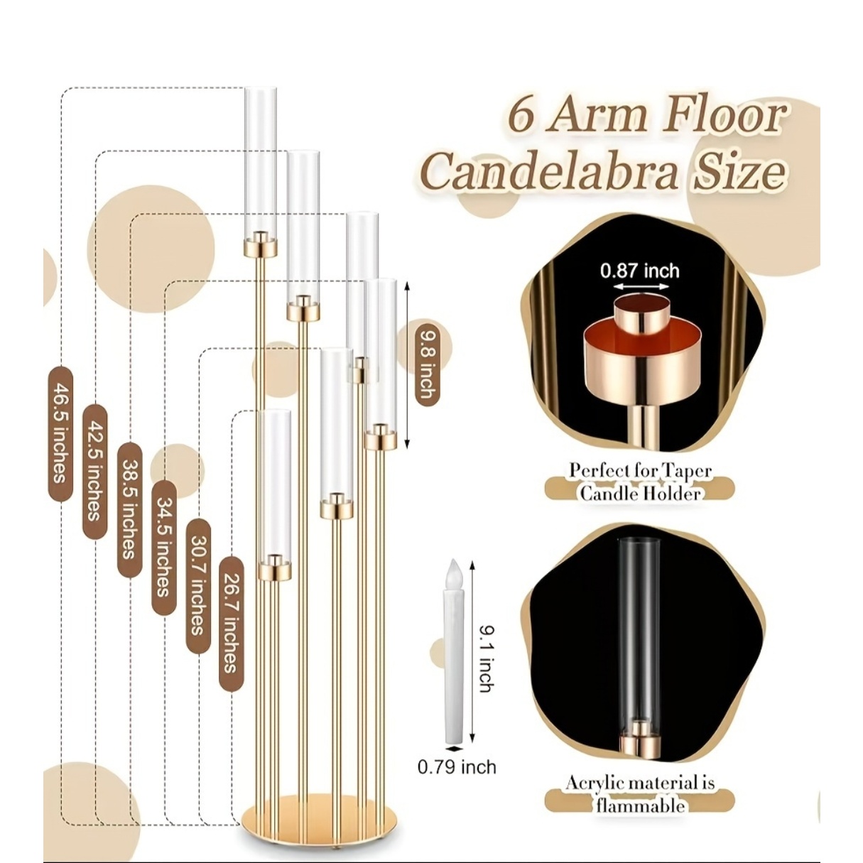 2 Sets Floor Candelabra 6 Arms - Flooring Home Decor recension och pris