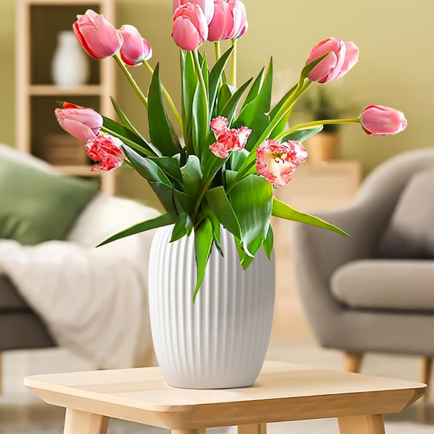 White Ceramic Vase for Modern  - Home Decor Location recension och pris